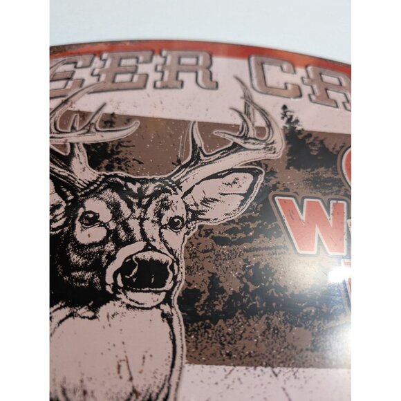 Rivers Edge Metal sign Deer Camp Whitetails Unlimited est 1982 17x12 - Picture 8 of 15